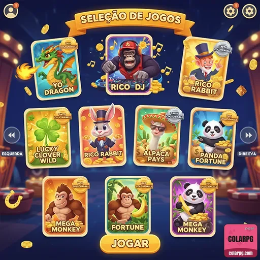 colarpg - app exclusivo - Interface do App
